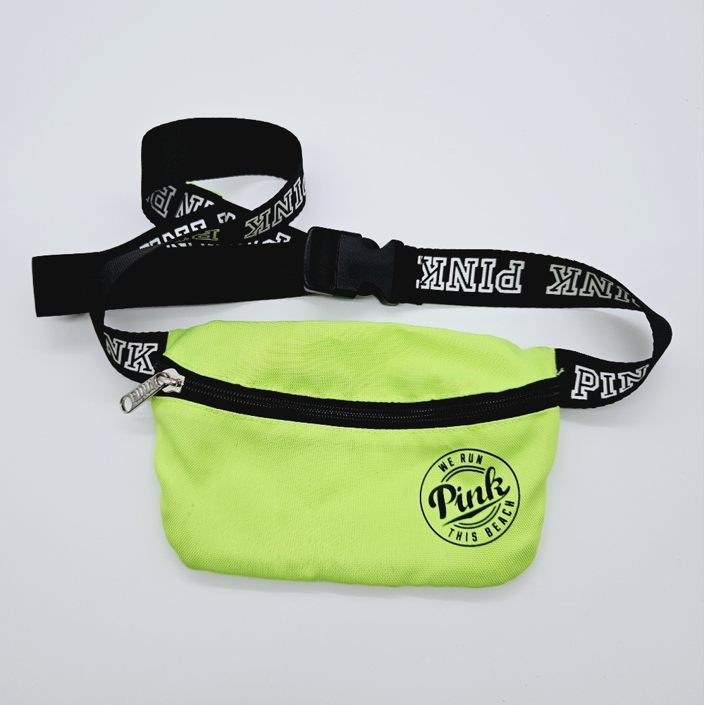 VS PINK | "We Run This Beach" neon fanny pack waist/bum/hip bag